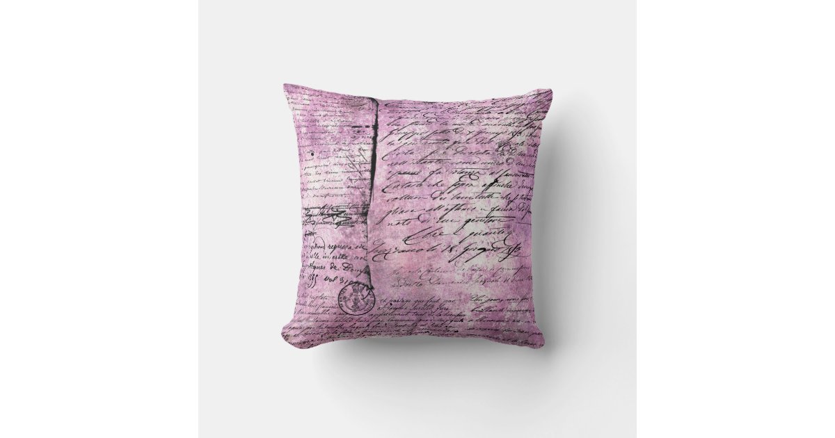 Amelia Collection Pink and White Damask Print Decorative Accent Throw Pillow