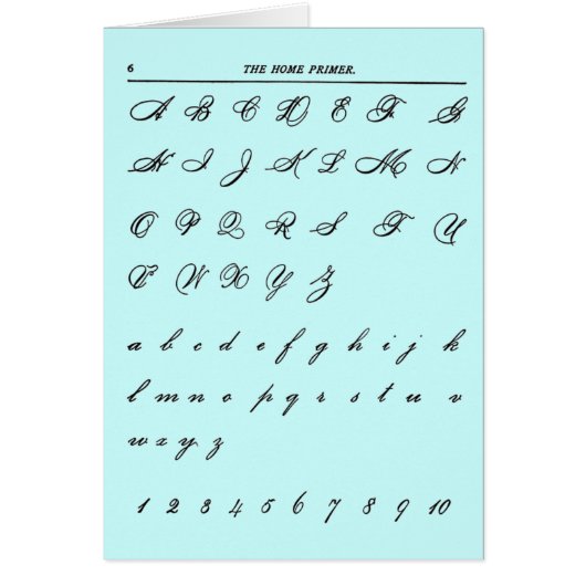 Cursive Letters (Front)