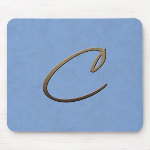 cursive monogram _ C Mouse Pad