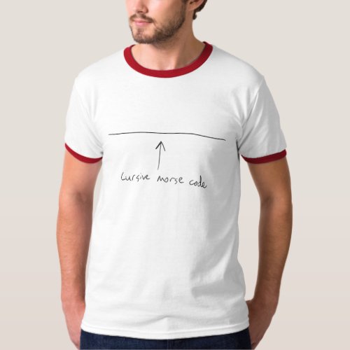 Cursive Morse Code T_Shirt