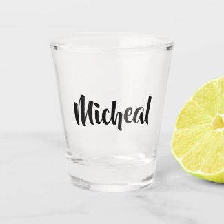 Cursive Name Design Shot Glass