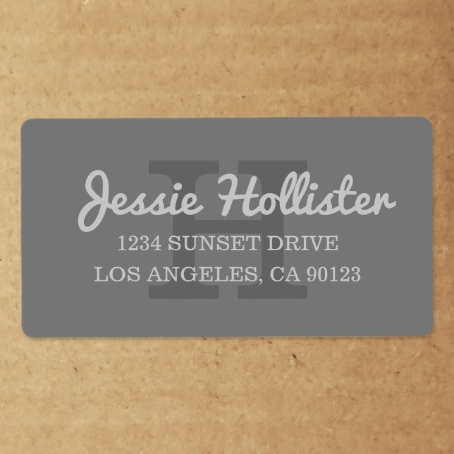 Cursive Name | Monogrammed Return Address Label (Creator Uploaded)