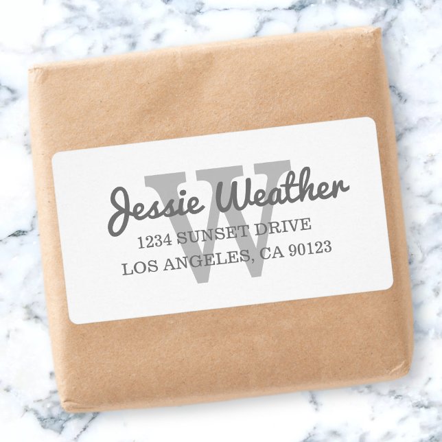 Cursive Name | Monogrammed Return Address Label (Creator Uploaded)