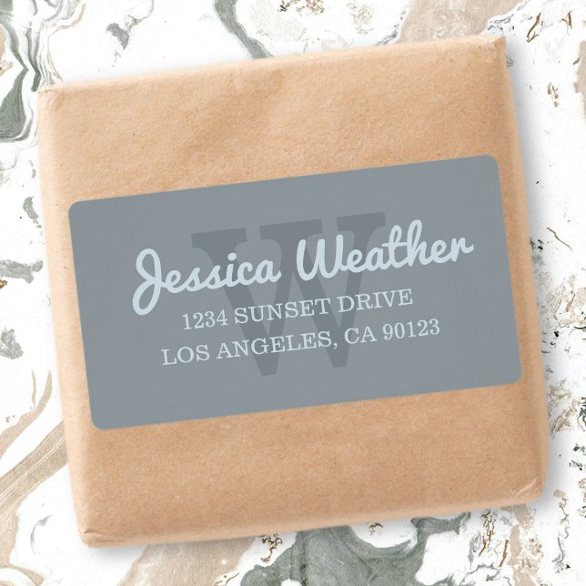 Cursive Name | Monogrammed Return Address Label (Creator Uploaded)