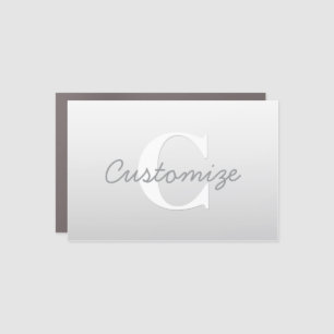 Cursive Name or other Text w/Monogram Gradient Car Magnet