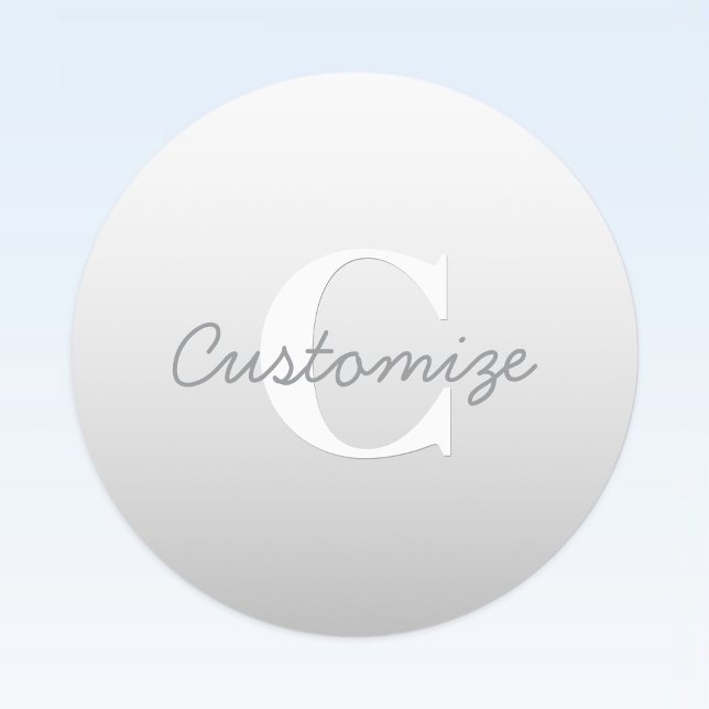 Cursive Name or other Text w/Monogram | Gradient  Labels (Creator Uploaded)