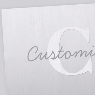 Cursive Name or other Text w/Monogram   Gradient  Tissue Paper