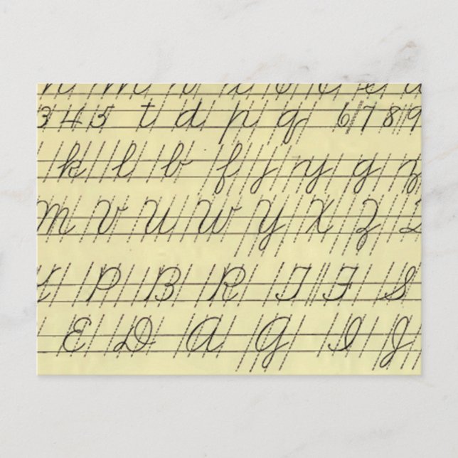 Cursive Postcard (Front)