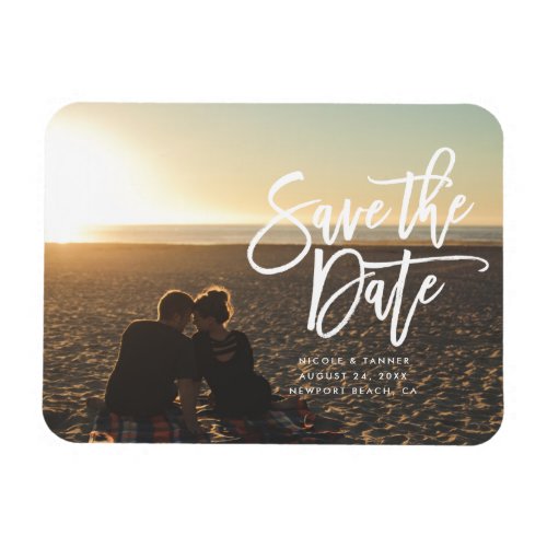 Cursive Save the Date Magnet