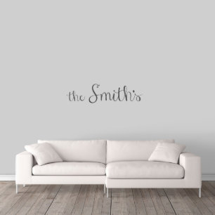 Cursive Script Family Name Medium Wall Decal