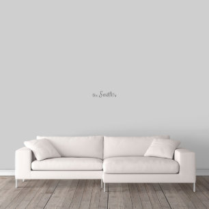 Cursive Script Family Name X-Small Wall Decal