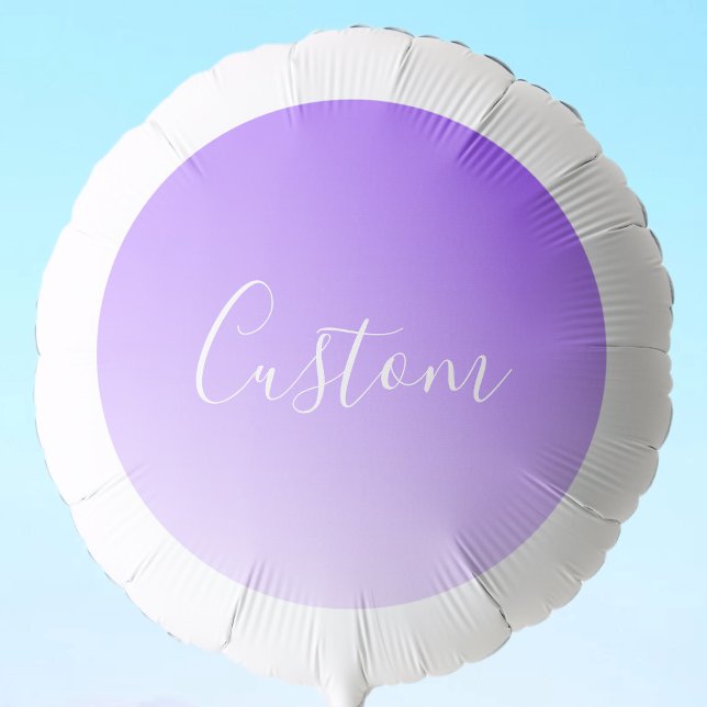 Cursive Script Name & Editable Light Purple Ombre  Balloon (Creator Uploaded)