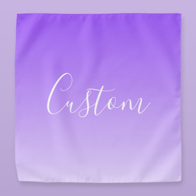 Cursive Script Name & Editable Light Purple Ombre  Bandana (Creator Uploaded)