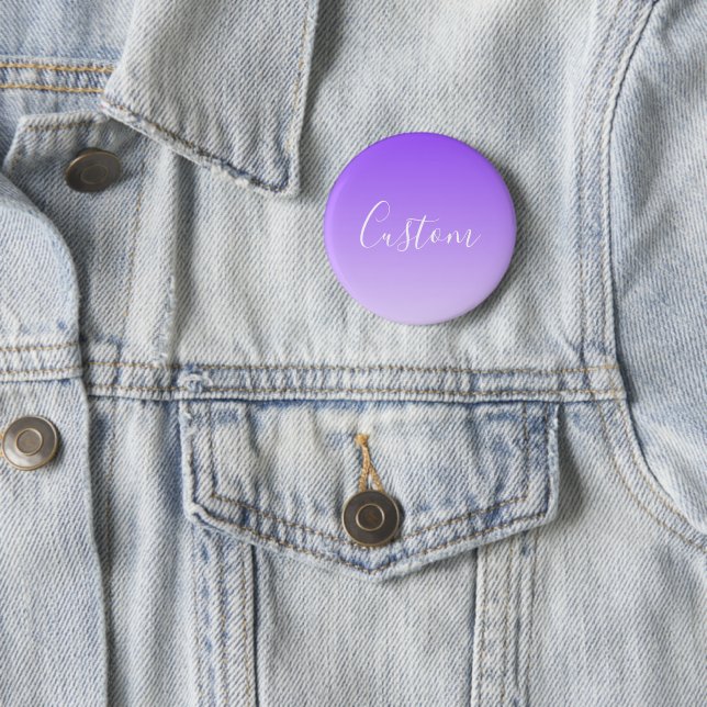 Cursive Script Name & Editable Light Purple Ombre  Button (In Situ)