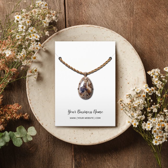 Cursive Script Necklace Pendant Display Card (Creator Uploaded)