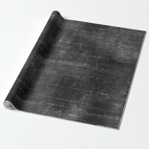 Cursive Script on Distressed Black Wrapping Paper