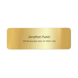 Cursive Text Clean Glamor Modern Elegant Golden Label