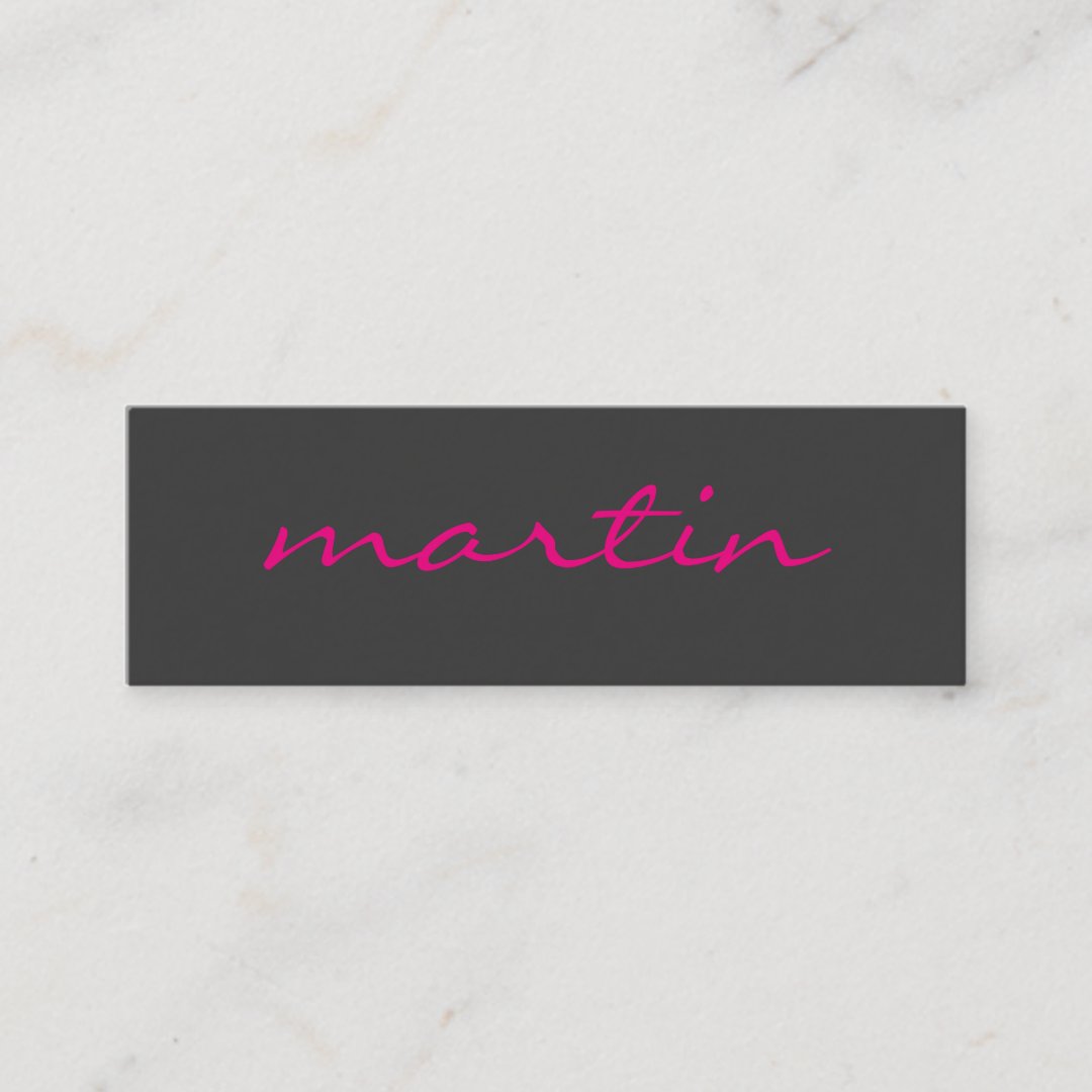 Cursive Text Mini Business Card | Zazzle