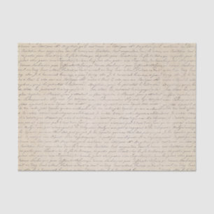 Cursive Text on Vintage Parchment Paper