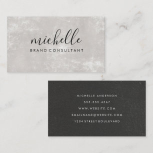 Cursive Text Simple Texture Business Card
