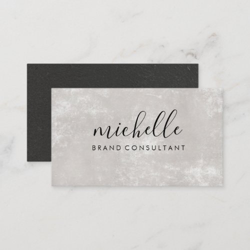 Cursive Text  Simple Texture Business Card