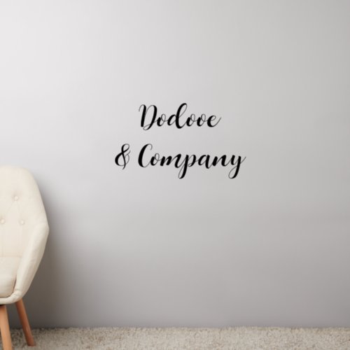 Cursive Typography Business Name Wall Decal
