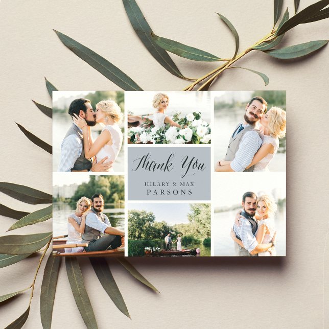 Cursive | Wedding Photo Flat Thank You Card (Creator Uploaded)