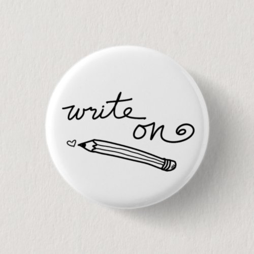 Cursive write on button for writers