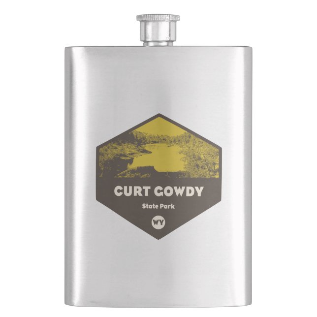 Curt Gowdy State Park Wyoming Flask (Front)