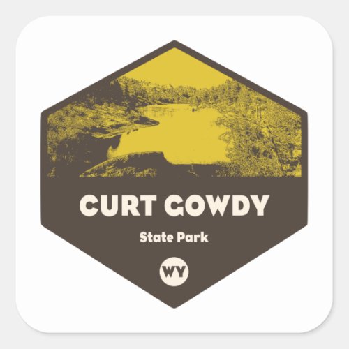 Curt Gowdy State Park Wyoming Square Sticker