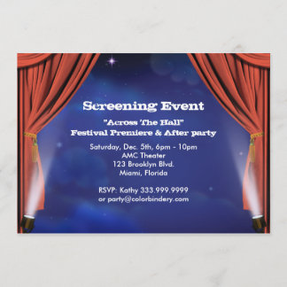 Curtain Call 7" x 5" Event Invitation