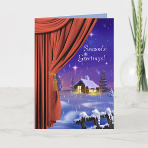 Curtain Fantasy Greeting Card
