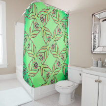 Curtain of shower Jimette Design red yellow green