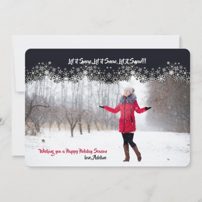 Curtain of Snow Photo Horizontal Card (Front)