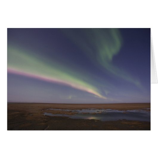 Curtains of colored northern lights cards (Front Horizontal)