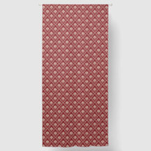 Curtains - Seamless Damask Red and Cream Fabric