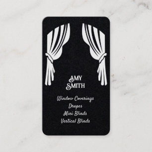 Curtains Window Coverings Custom QR Business Card
