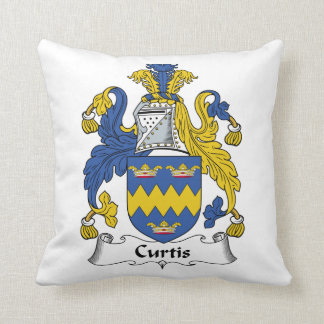 Curtis Family Crest Throw Pillow