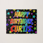 [ Thumbnail: "Curtis" First Name, Fun "Happy Birthday" Jigsaw Puzzle ]