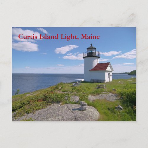 Curtis Island Light Maine Postcard