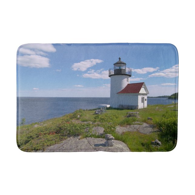 Curtis Island Lighthouse, Camden Maine Bathroom Mat (Front)