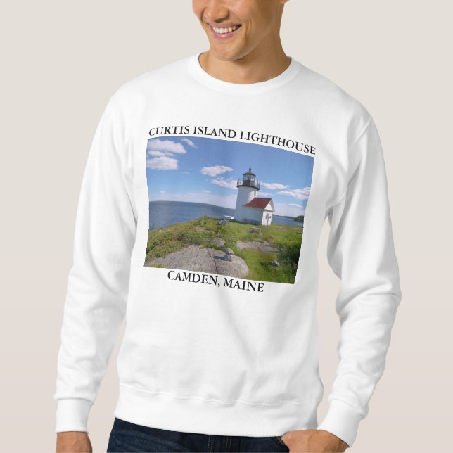 Curtis Island Lighthouse, Camden Maine Sweatshirt (Front)