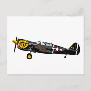 Curtis P-40K Warhawk Postcard