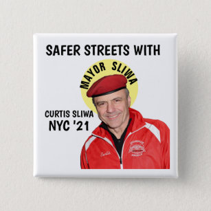 Curtis Sliwa for NYC Mayor 2021 Button