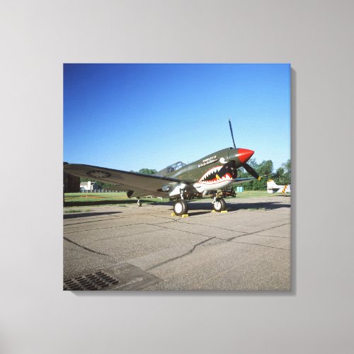 Curtiss P_40 Warhawk at Minnesota CAF Air Show Canvas Print