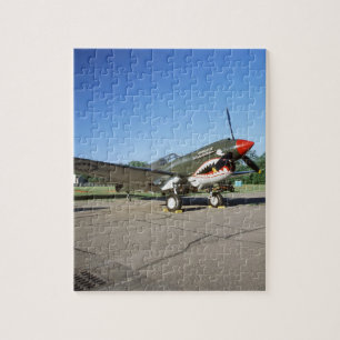 Curtiss P-40 Warhawk, at Minnesota CAF Air Show Jigsaw Puzzle