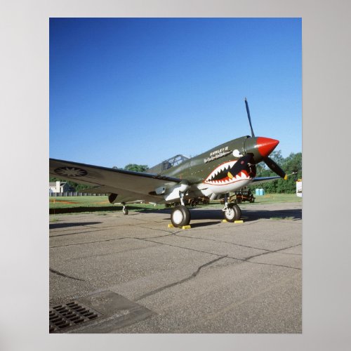 Curtiss P_40 Warhawk at Minnesota CAF Air Show Poster