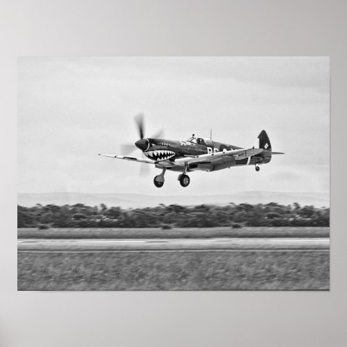 Curtiss P_40 Warhawk Fighter Air Plane Poster