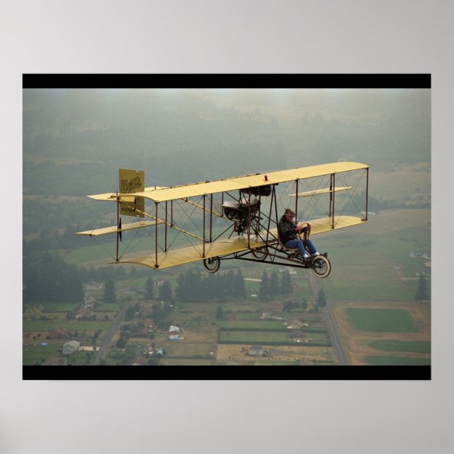 Curtiss, Pusher replica, 1947_Classic Aviation Poster (Front)