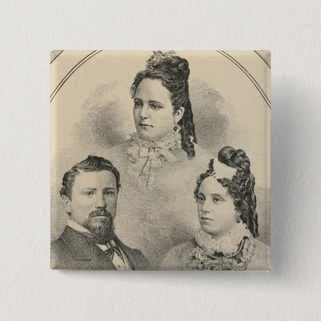 Curtiss & Todd family portraits Pinback Button (Front)